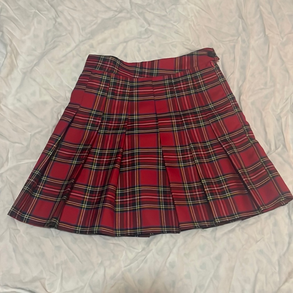 Shein plaid pleaded skirt size xs